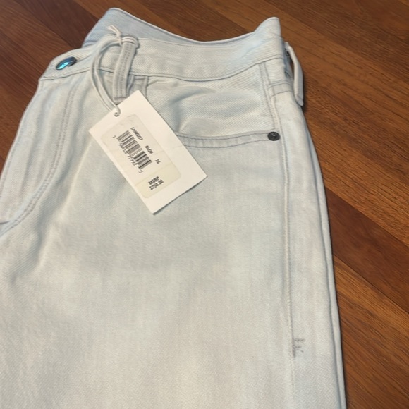 Frame Denim Le Hollywood Crop Jeans Sz 26 High Rise Straight Beach Out Rips Wash - Picture 13 of 14